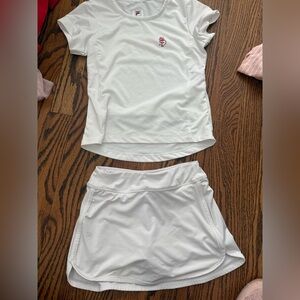 Fila White Athletic Apparel with Red Logo